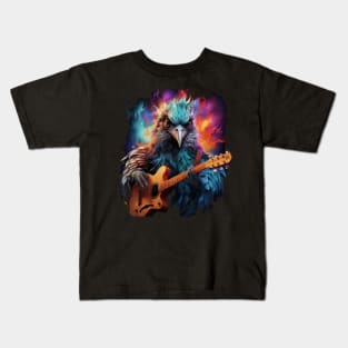 Emu Playing Guitar Kids T-Shirt